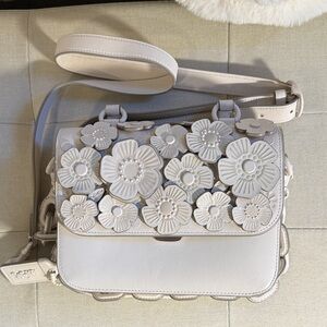 Coach Floral Shoulder Bag with tea rose